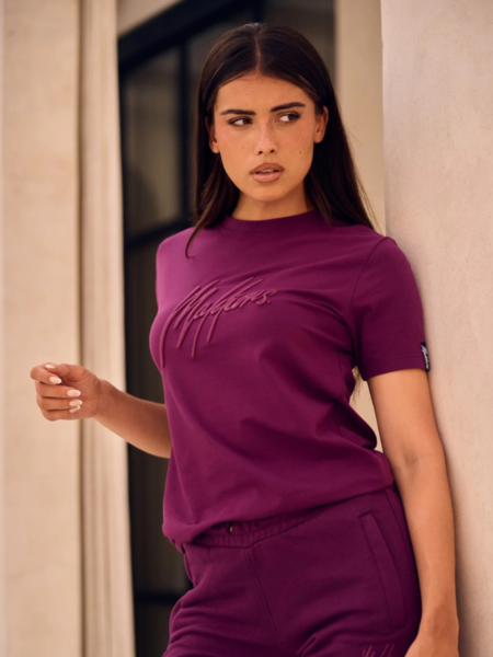 Malelions Women Essentials T-Shirt - Aubergine Malelions Malelions Women Essentials T-Shirt - Aubergine