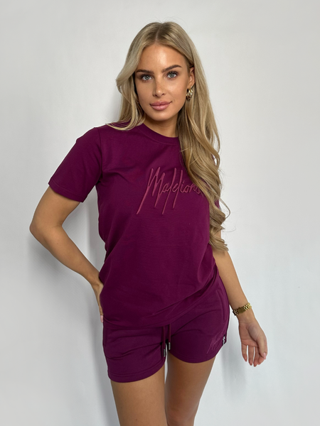 Malelions Women Essentials T-Shirt - Aubergine Malelions Malelions Women Essentials T-Shirt - Aubergine
