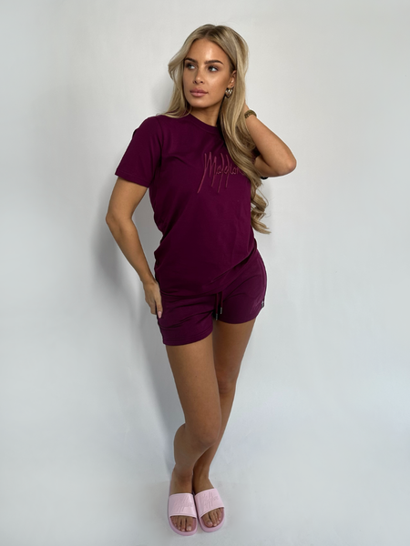 Malelions Women Essentials T-Shirt - Aubergine Malelions Malelions Women Essentials T-Shirt - Aubergine