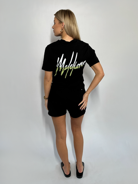 Malelions Women Kiki Shorts - Black/Matcha Malelions Malelions Women Kiki Shorts - Black/Matcha