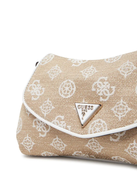 Guess Beyza Flap Shoulder Bag - White Logo Guess Guess Beyza Flap Shoulder Bag - White Logo