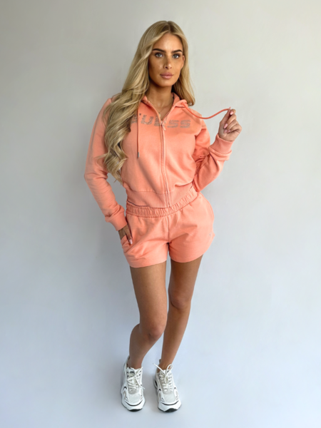 Guess Primula Rhinestones Hoodie - Dazzle Dahlia Guess Guess Primula Rhinestones Hoodie - Dazzle Dahlia