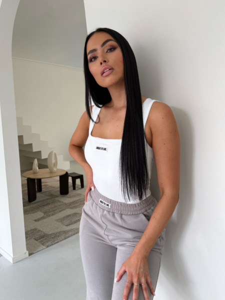 Unique The Label Unique The Label Nena Tank Top - White/Black Unique The Label Nena Tank Top - White/Black