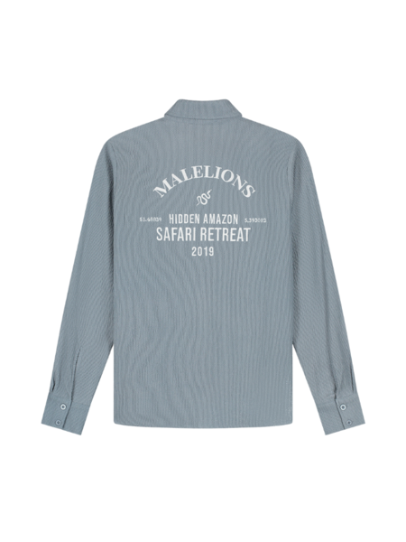 Malelions Women Seersucker Button-Up Blouse - Dark Grey Malelions Malelions Women Seersucker Button-Up Blouse - Dark Grey