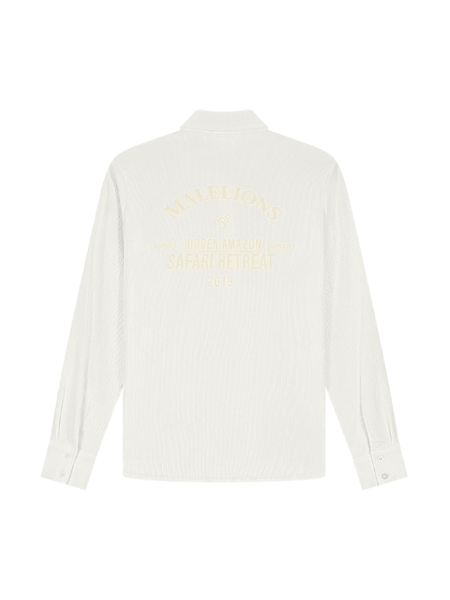 Malelions Women Seersucker Button-Up Blouse - Off-White Malelions Malelions Women Seersucker Button-Up Blouse - Off-White