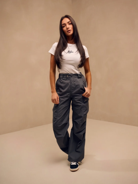 Malelions Women Rib T-Shirt - White Malelions Malelions Women Rib T-Shirt - White