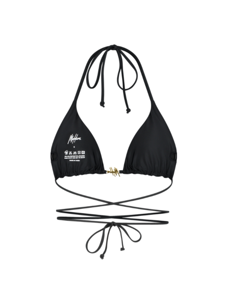 Malelions Women Wrap Bikini Top - Black Malelions Malelions Women Wrap Bikini Top - Black