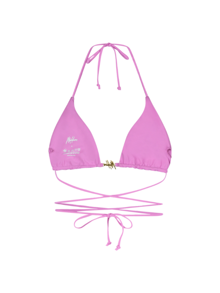 Malelions Women Wrap Bikini Top - Magenta Malelions Malelions Women Wrap Bikini Top - Magenta
