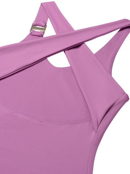 Malelions Women Cross Back Bodysuit - Magenta Malelions Malelions Women Cross Back Bodysuit - Magenta