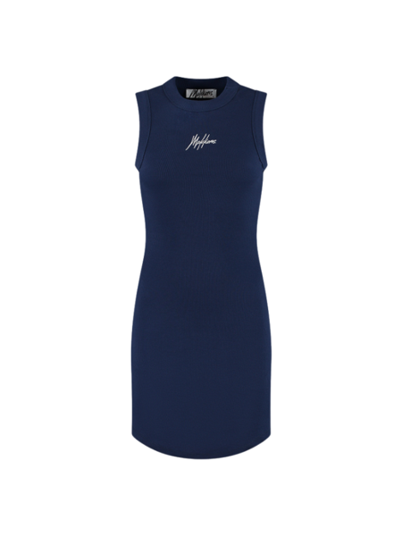 Malelions Malelions Women Signature Cut-Out Dress - Midnight Blue Malelions Women Signature Cut-Out Dress - Midnight Blue
