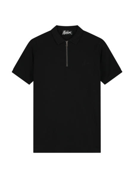 Malelions Zip Polo - Black Malelions Malelions Zip Polo - Black