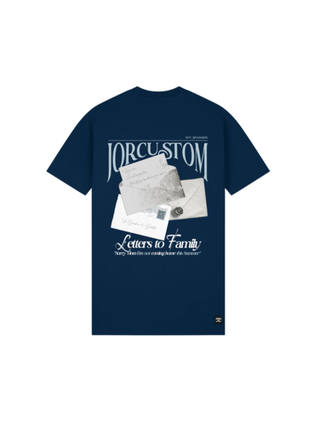 JorCustom JorCustom Letters 2 Family Slim Fit T-Shirt - Navy