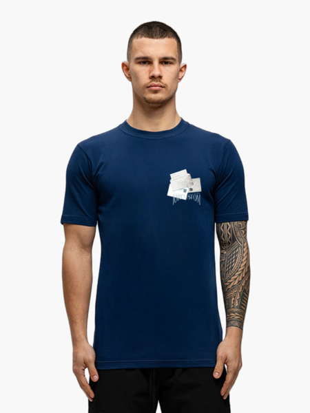 JorCustom JorCustom Letters 2 Family Slim Fit T-Shirt - Navy