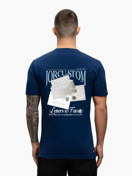 JorCustom JorCustom Letters 2 Family Slim Fit T-Shirt - Navy