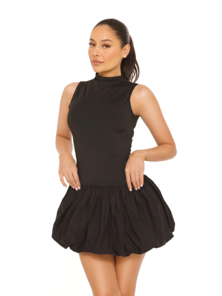 La Sisters Mini Bubble Dress - Black La Sisters La Sisters Mini Bubble Dress - Black