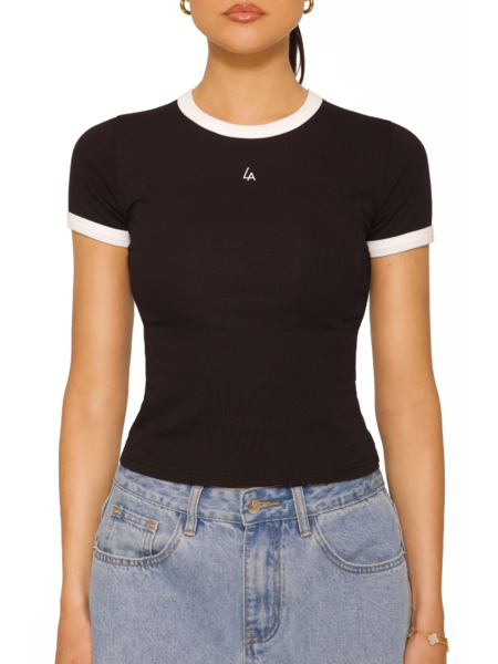 La Sisters Tennis Logo Top - Black La Sisters La Sisters Tennis Logo Top - Black