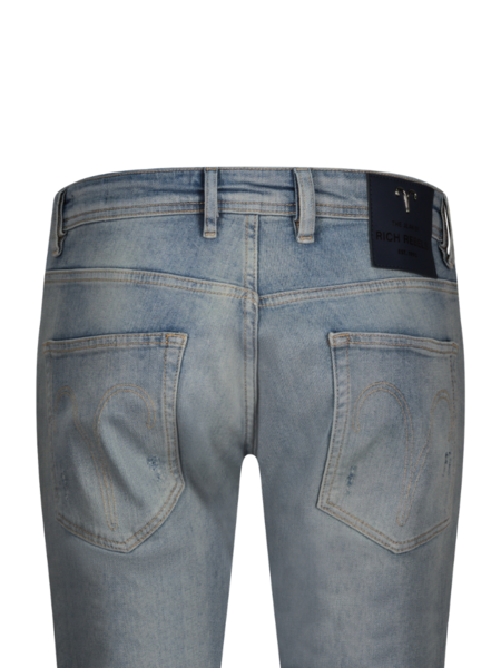 Rich Rebel Rush Slim Fit Jeans - Grey/Yellow Rich Rebel Rush Slim Fit Jeans - Grey/Yellow