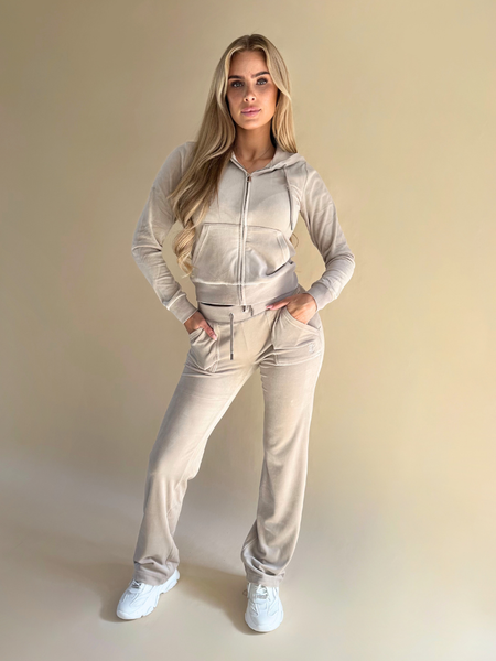 Juicy Couture Juicy Couture Del Ray Straight Leg Track Pant - String Juicy Couture Del Ray Straight Leg Track Pant - String