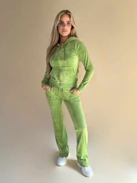Juicy Couture Juicy Couture Del Ray Straight Leg Track Pant - Piquant Green Juicy Couture Del Ray Straight Leg Track Pant - Piquant Green