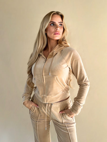 Juicy Couture Juicy Couture Madison Classic Velour Hoodie - Nomad Juicy Couture Madison Classic Velour Hoodie - Nomad