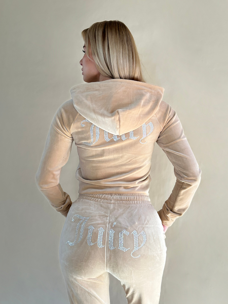 Juicy Couture Madison Classic Velour Hoodie - Nomad Juicy Couture Juicy Couture Madison Classic Velour Hoodie - Nomad