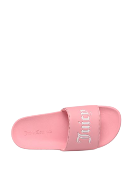 Juicy Couture Carmen Collegiate Embossed Pu Slider - Juicy Pink Juicy Couture Juicy Couture Carmen Collegiate Embossed Pu Slider - Juicy Pink