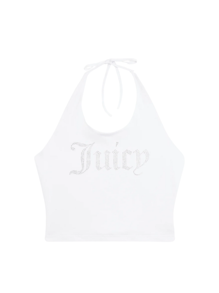 Juicy Couture Juicy Couture Tied Halter Neck Top - White Juicy Couture Tied Halter Neck Top - White