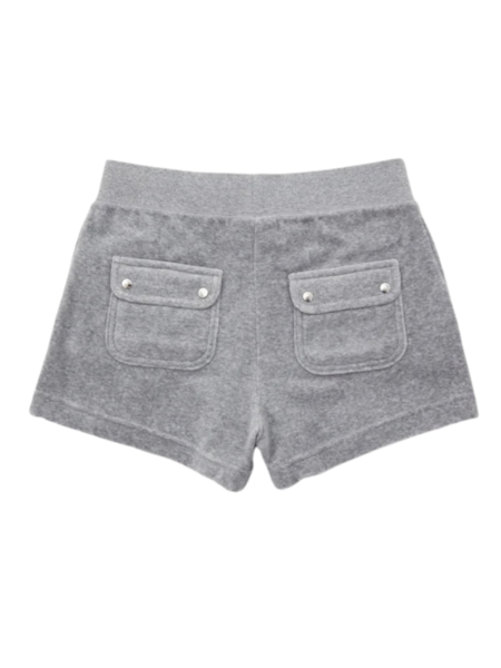 Juicy Couture Classic Velour Short - Silver Marl Juicy Couture Juicy Couture Classic Velour Short - Silver Marl