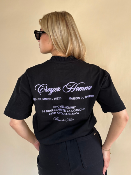 Croyez Women Showroom T-Shirt - Black/Lilac Croyez Croyez Women Showroom T-Shirt - Black/Lilac