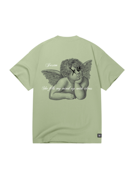JorCustom JorCustom Angel Loose Fit T-Shirt - Sage Green JorCustom Angel Loose Fit T-Shirt - Sage Green