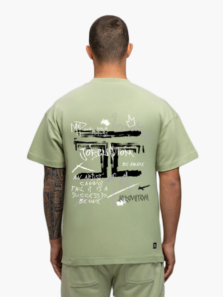 JorCustom Artist Loose Fit T-Shirt - Sage Green JorCustom JorCustom Artist Loose Fit T-Shirt - Sage Green