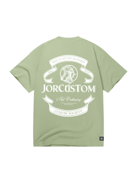 JorCustom JorCustom Ribbon Loose Fit T-Shirt - Sage Green JorCustom Ribbon Loose Fit T-Shirt - Sage Green