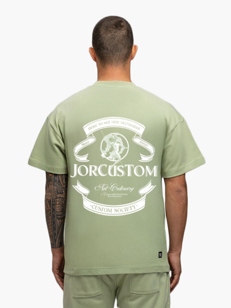 JorCustom Ribbon Loose Fit T-Shirt - Sage Green JorCustom JorCustom Ribbon Loose Fit T-Shirt - Sage Green