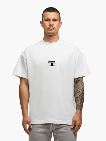 JorCustom Artist Loose Fit T-Shirt - White/Grey JorCustom JorCustom Artist Loose Fit T-Shirt - White/Grey