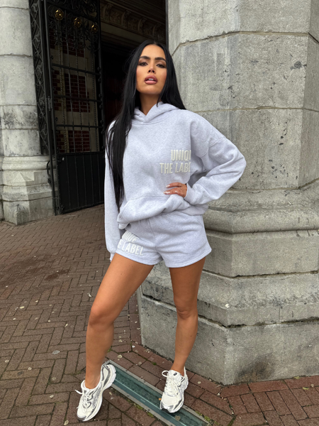 Unique The Label Joleen Shorts - Light Grey Marl Unique The Label Unique The Label Joleen Shorts - Light Grey Marl