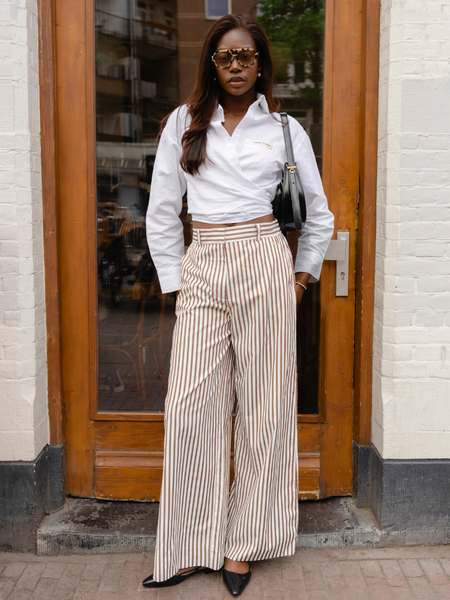 Josh V Odessa Pantalon - Chocolate Brown/Light Ecru Josh V Josh V Odessa Pantalon - Chocolate Brown/Light Ecru