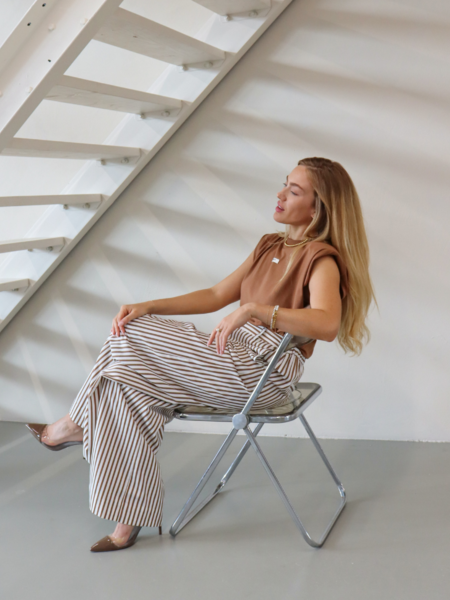 Josh V Odessa Pantalon - Chocolate Brown/Light Ecru Josh V Josh V Odessa Pantalon - Chocolate Brown/Light Ecru