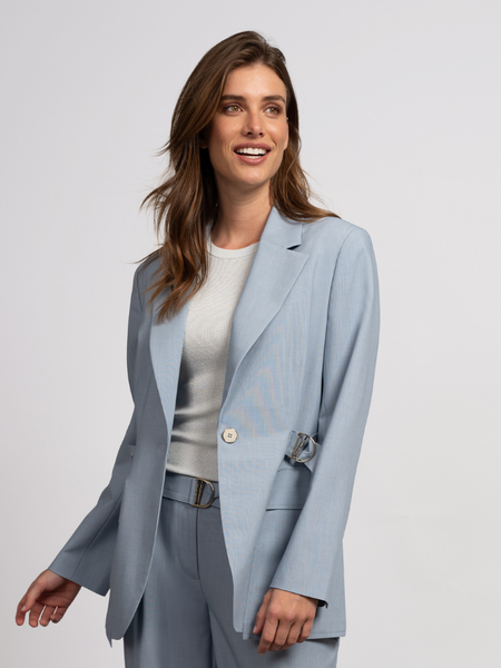 Fifth House Isla Blazer - Grey Blue Fifth House Fifth House Isla Blazer - Grey Blue