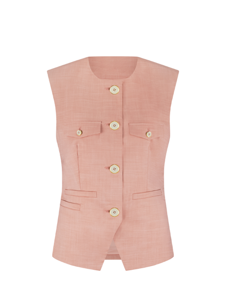 Fifth House Fifth House Ivette Waistcoat - Dust Rose Fifth House Ivette Waistcoat - Dust Rose