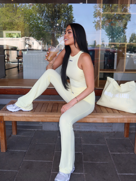 Unique The Label Nena Halter Top - Soft Yellow Unique The Label Unique The Label Nena Halter Top - Soft Yellow