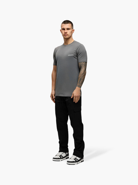 JorCustom Ribbon Slim Fit Tee - Antraciet JorCustom JorCustom Ribbon Slim Fit Tee - Antraciet