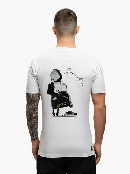 JorCustom One Way Ticket Slim Fit Tee - White JorCustom JorCustom One Way Ticket Slim Fit Tee - White