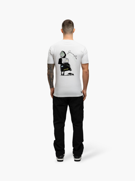 JorCustom One Way Ticket Slim Fit Tee - White JorCustom JorCustom One Way Ticket Slim Fit Tee - White