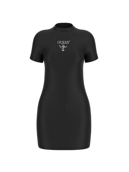 Guess Guess Colette Jersey Dress - Black And Salt Multi Guess Colette Jersey Dress - Black And Salt Multi