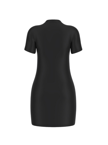 Guess Colette Jersey Dress - Black And Salt Multi Guess Guess Colette Jersey Dress - Black And Salt Multi