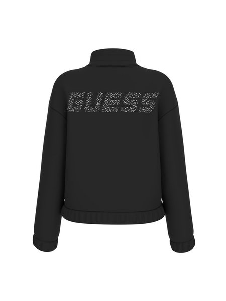 Guess Cecilia Scuba Zip Sweatshirt - Jet Black Guess Guess Cecilia Scuba Zip Sweatshirt - Jet Black