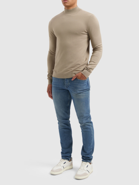 Pure Path Essential Knitwear Mockneck Sweater - Taupe Pure Path Pure Path Essential Knitwear Mockneck Sweater - Taupe
