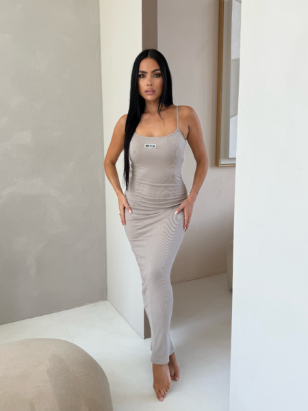 Unique The Label Zoe Rib Dress - Mocha Unique The Label Unique The Label Zoe Rib Dress - Mocha