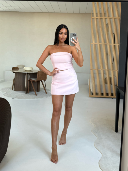 Unique The Label Unique The Label Yve Skirt - Powder Pink