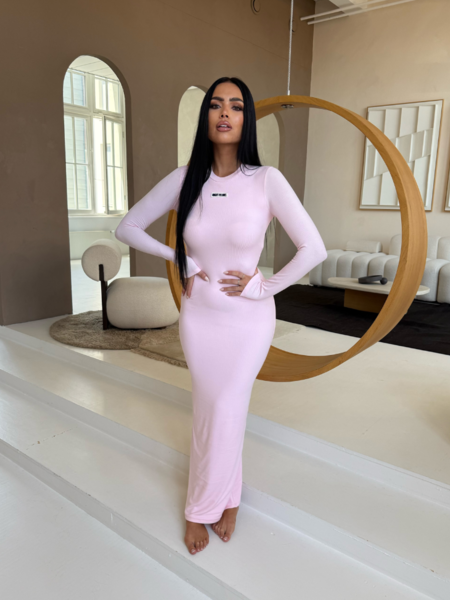 Unique The Label Joya Rib Dress - Powder Pink Unique The Label Unique The Label Joya Rib Dress - Powder Pink